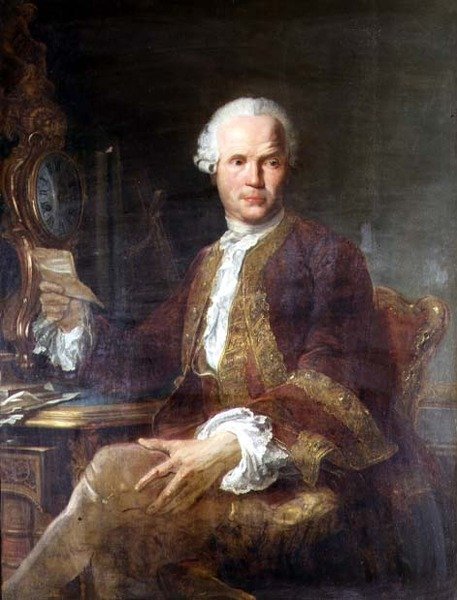 Egy bordó színű kabátot viselő úriember portréja alkotó: Joseph Siffred Duplessis