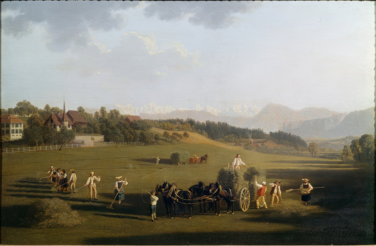 Szénabetakarítás Bern közelében alkotó: Joseph Simon Volmar