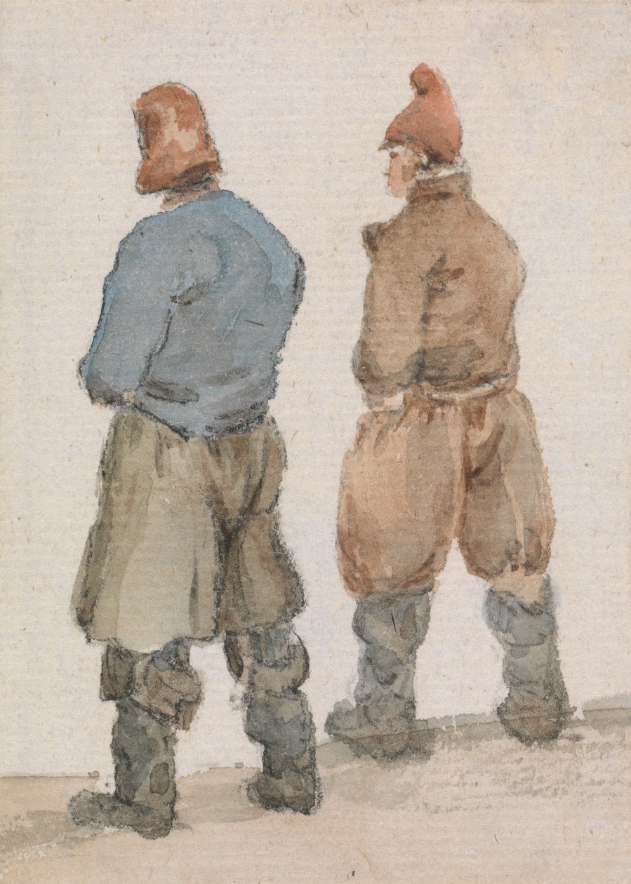 Két halász hátulról alkotó: Joseph Stannard