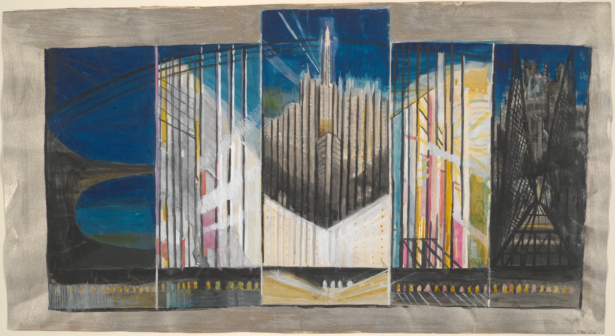Tanulmány New York számára értelmezve alkotó: Joseph Stella