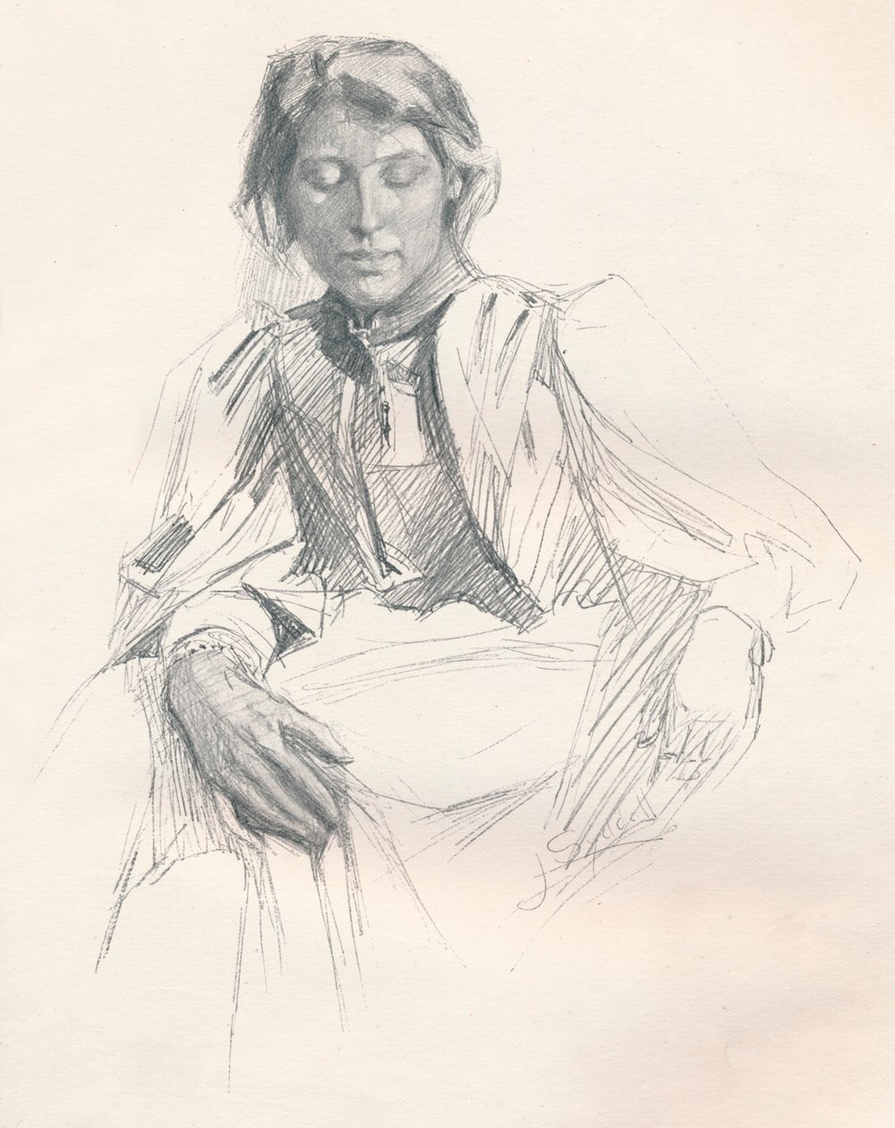„Study in Lead Pencil”, 1897 alkotó: Joseph Syddall