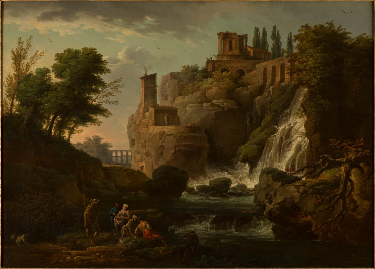 Francia: Les Cascatelles de Tivoli Tivoli tájkép alkotó: Joseph Vernet