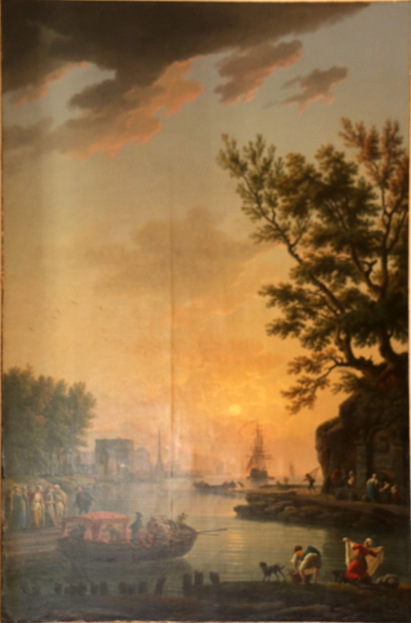 A tengeri kikötő bejárata nyugodt időben alkotó: Claude Joseph Vernet
