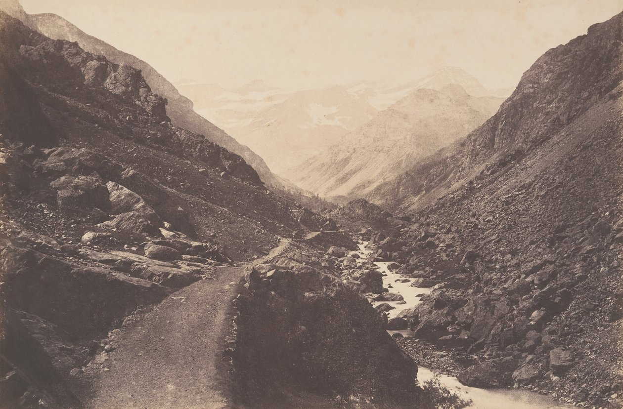 Káosz a Gavarnie felé vezető úton, St-Sauveur, 1853. alkotó: Joseph Vigier