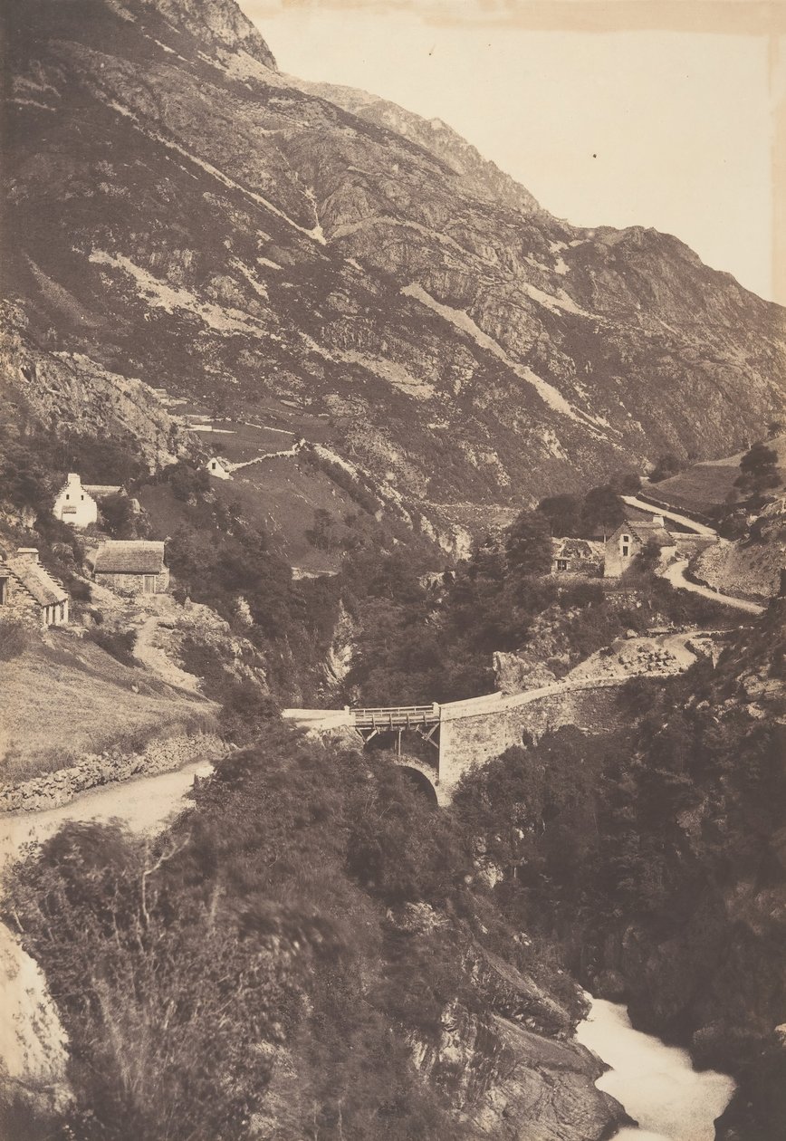 A Gavarnie St Sauveur Sia út hídja, 1853. alkotó: Joseph Vigier