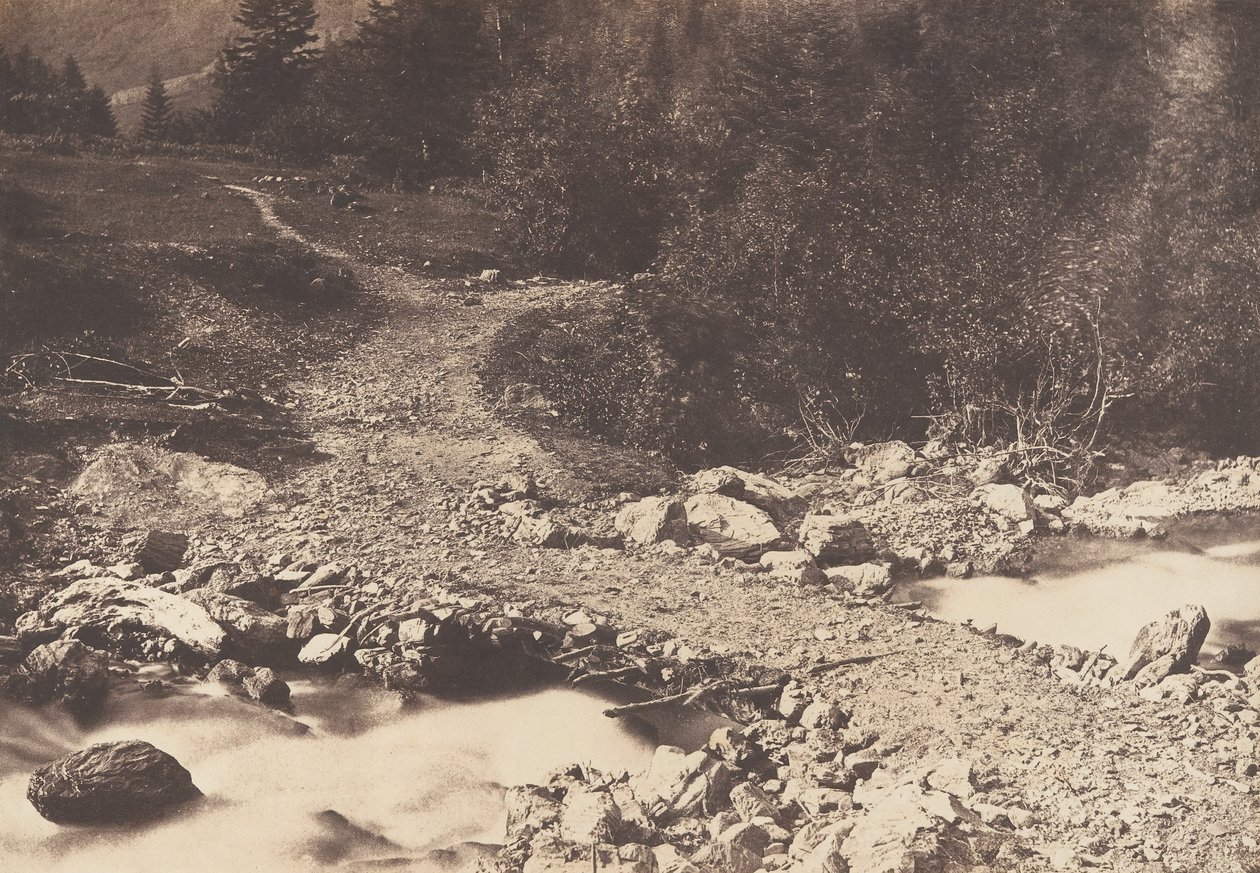 Palahíd a párizsi vízeséstől visszafelé, Luchon, 1853. alkotó: Joseph Vigier