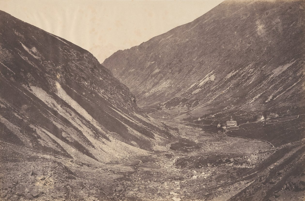 Héas-völgy és kápolna, St-Sauveur, 1853. alkotó: Joseph Vigier