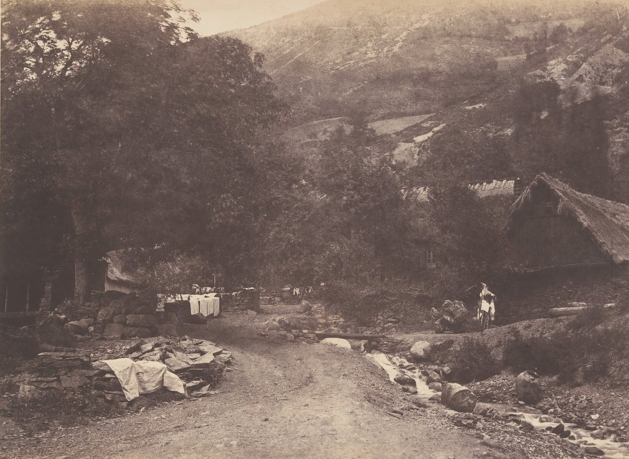 Montaubant falu Luchonból, 1853. alkotó: Joseph Vigier