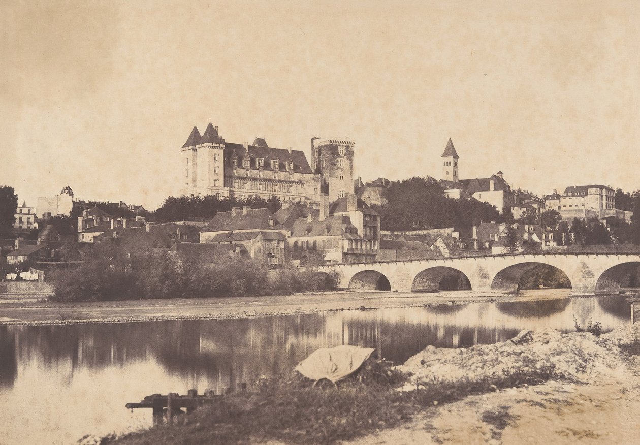 Kilátás a Chateau de Pau-ra, 1853. alkotó: Joseph Vigier