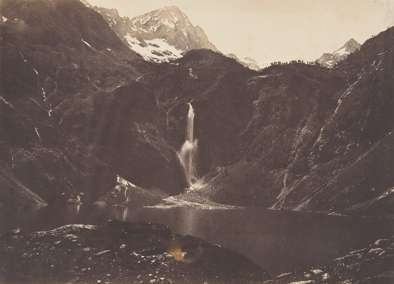Kilátás az Oo-tóra vagy a Seculejo-ra, Bagnère de Luchon, 1853. alkotó: Joseph Vigier