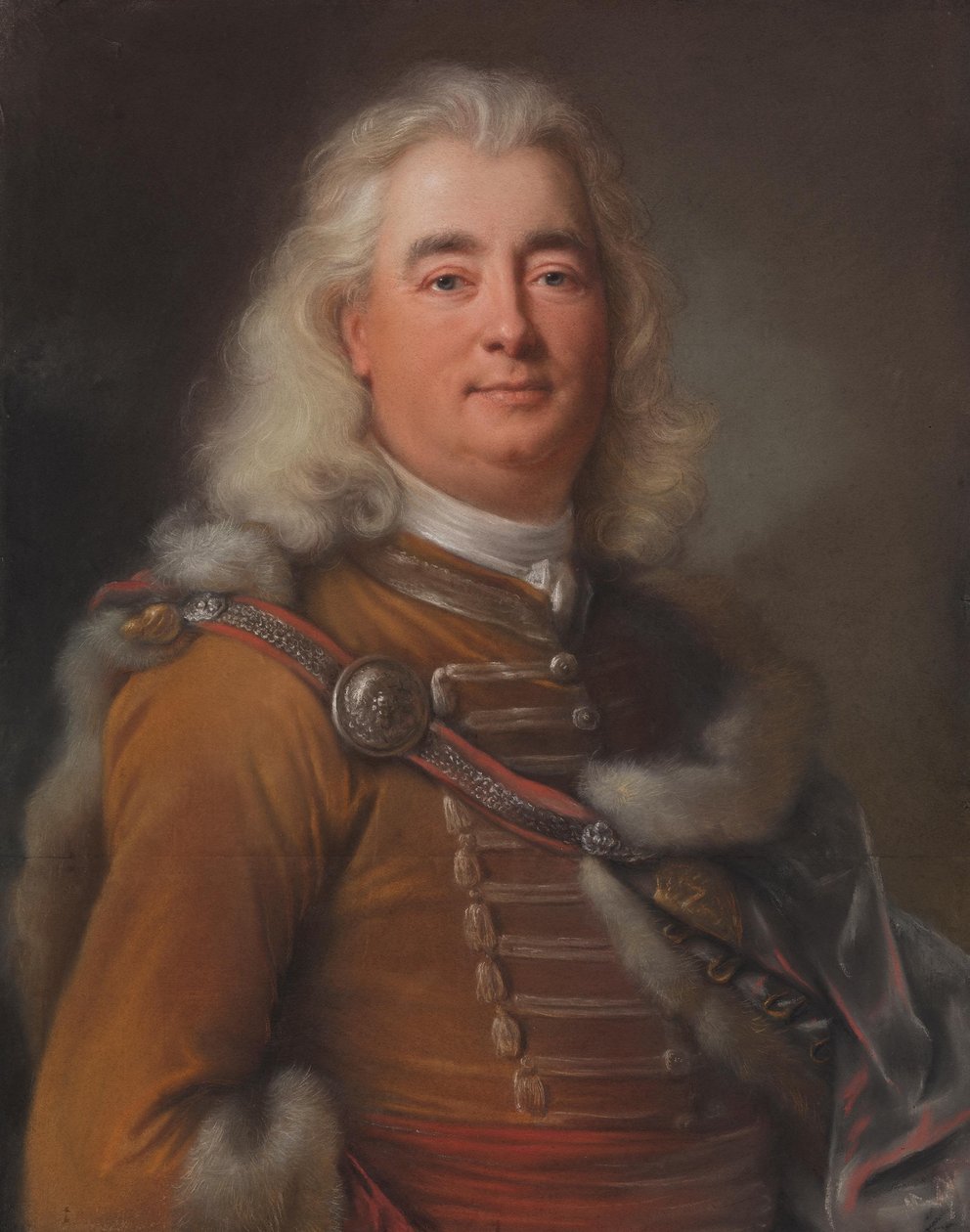 Férfi portréja huszáregyenruhában, talán Ladislaus Kökényesdi von Vetes (kb. 1680-1756) alkotó: Joseph Vivien