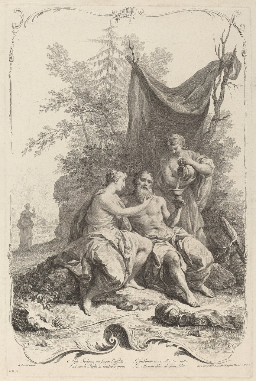 Lót és lányai alkotó: Joseph Wagner