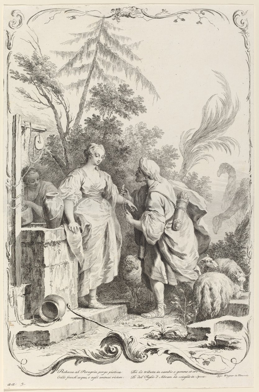 Rebecca a kútnál alkotó: Joseph Wagner
