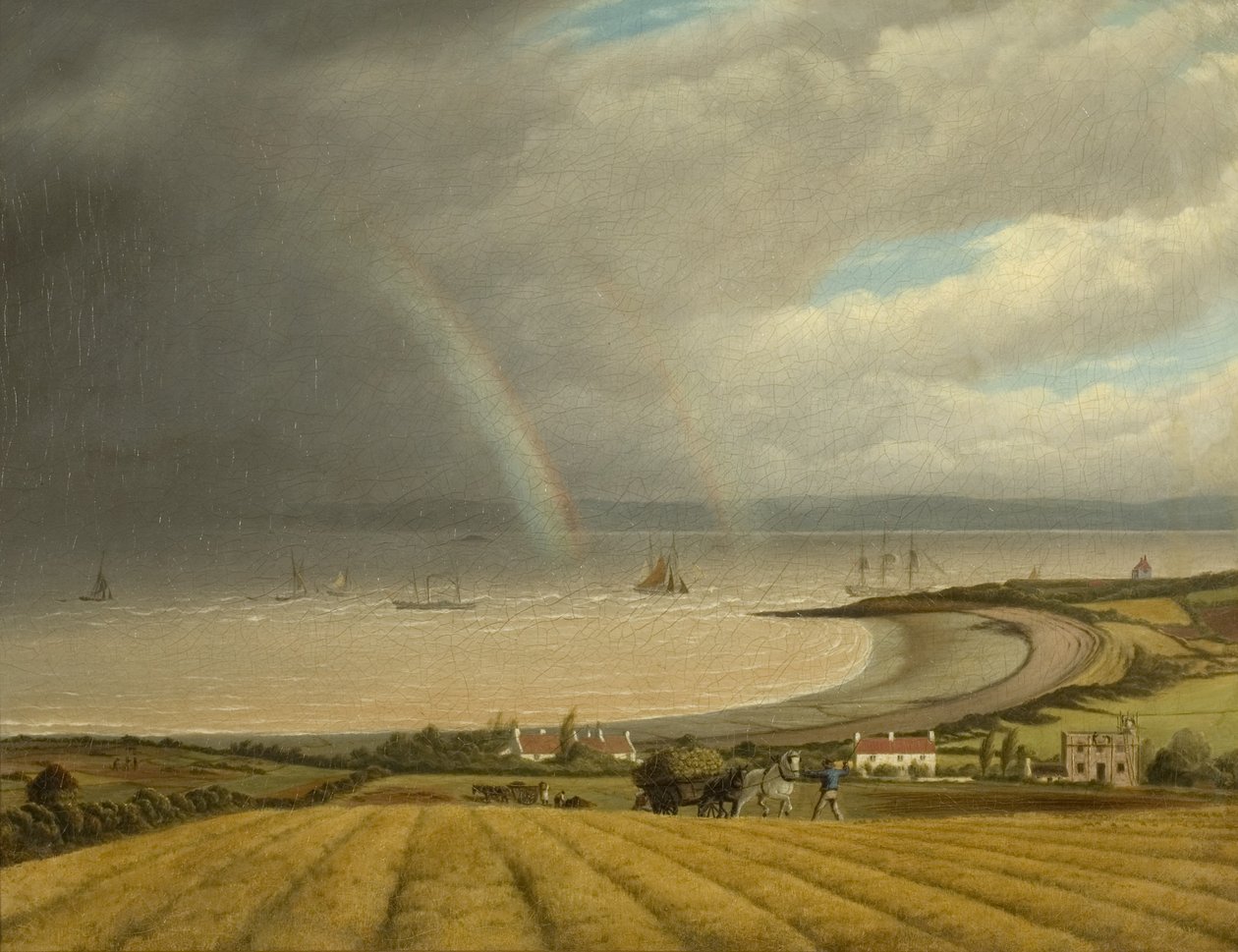 Kilátás Portisheadből Wales felé, 1832 körül alkotó: Joseph Walter