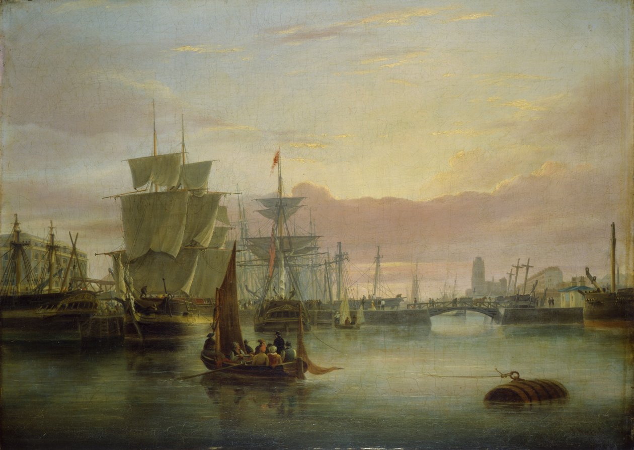 Az úszó kikötő, Bristol, a Prince Street híddal alkotó: Joseph Walter