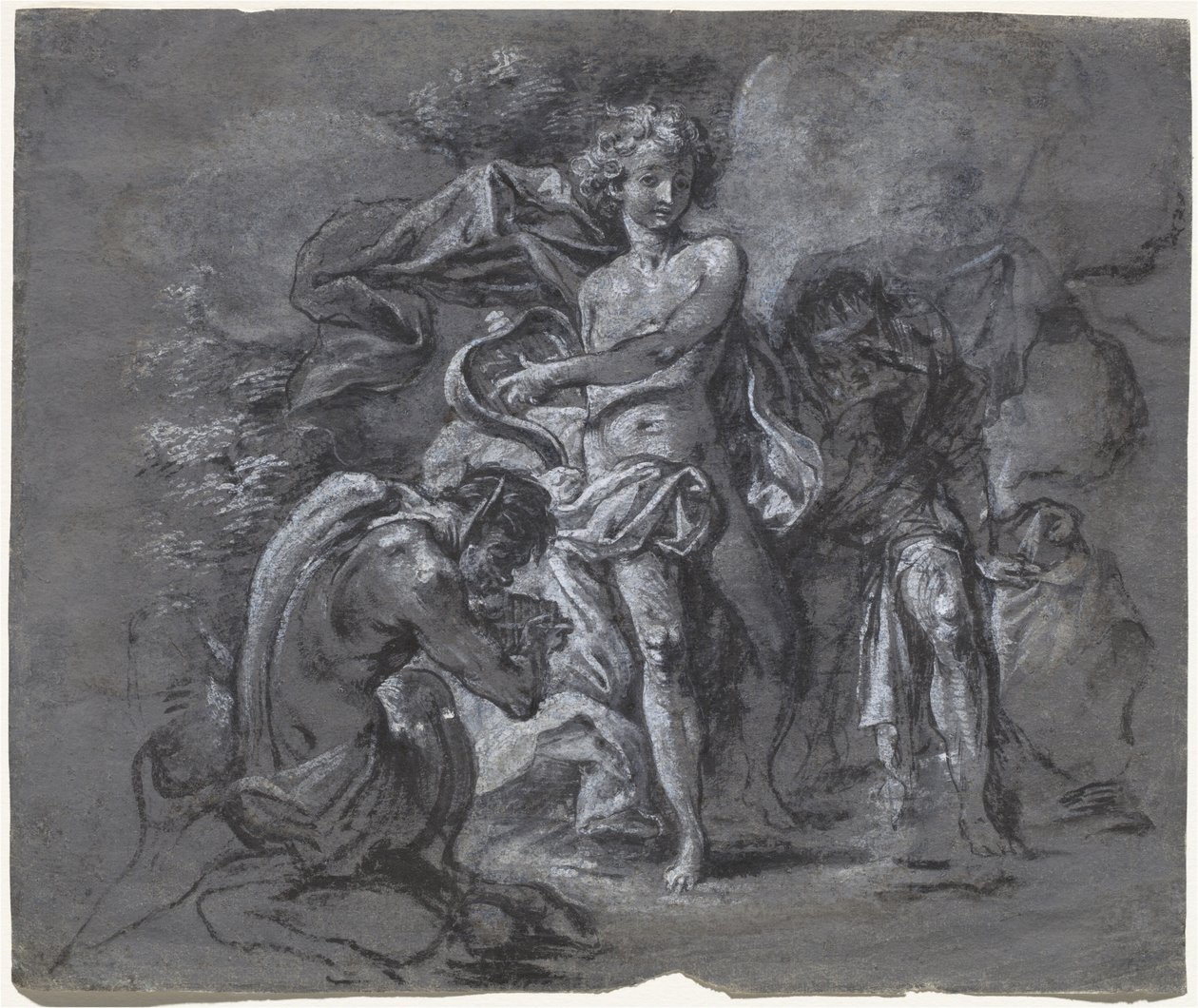 Apollón és Pán versenye Midas király előtt alkotó: Joseph Werner
