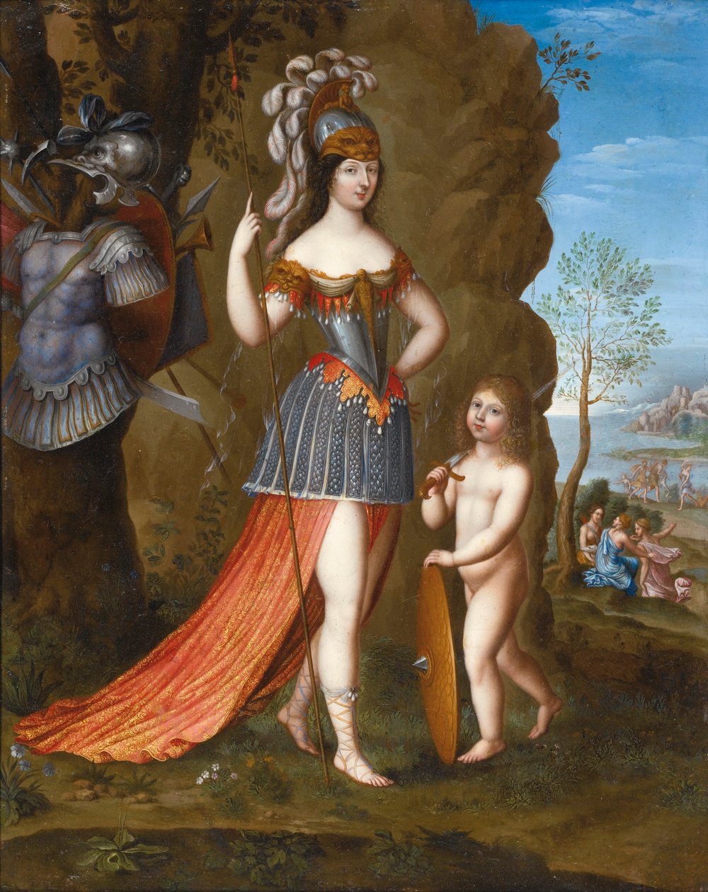 Franciául:  Portrait de femme en Minerve Portrait of a lady as Minerva alkotó: Joseph Werner the Younger