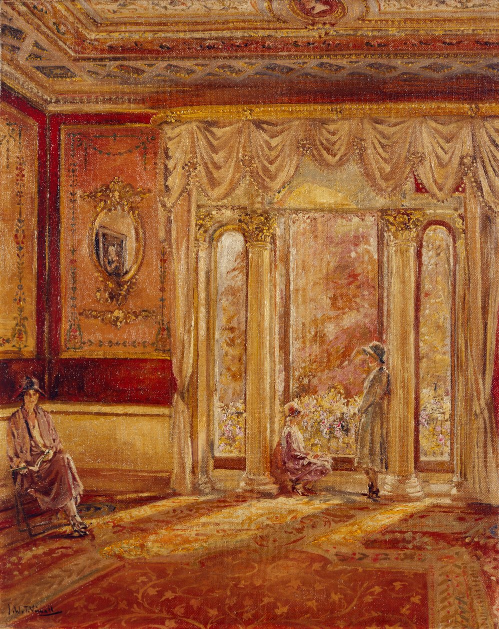 Délkeleti szalon, Chiswick House (olaj, vászon) alkotó: Joseph Williams Topham Vinall