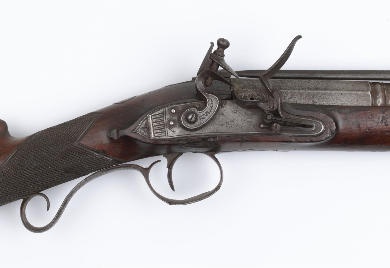 Blunderbuss rugós bajonettel, ír önkénteseknek kiállított, 1815 körül (bunderbuss, flintlock) alkotó: Joseph Wood