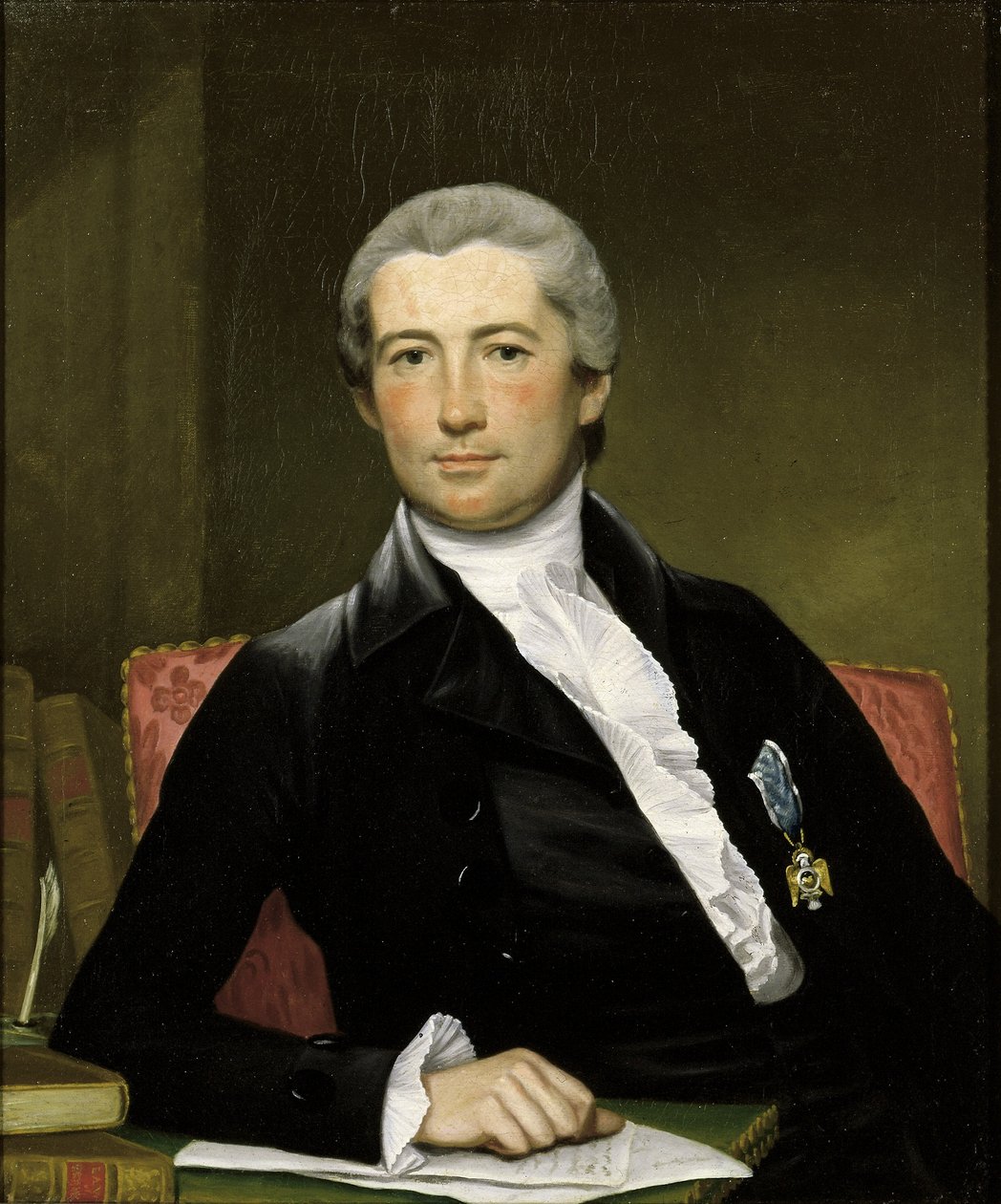 Giles tábornok portréja alkotó: Joseph Wright