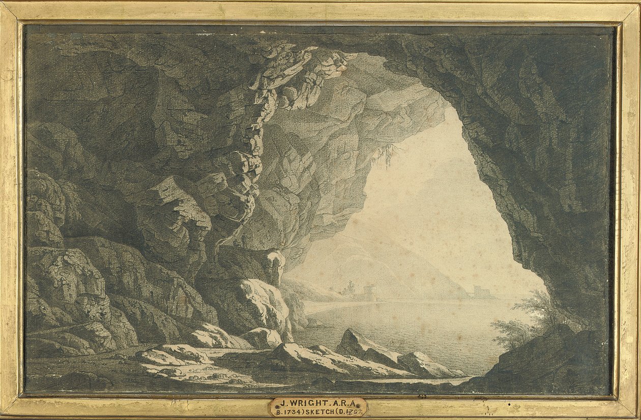 Barlang a Salernói-öbölben, reggel, 1800 körül alkotó: Joseph Wright of Derby