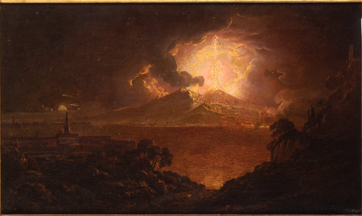 A Vezúv éjszakai kitörése alkotó: Joseph Wright of Derby