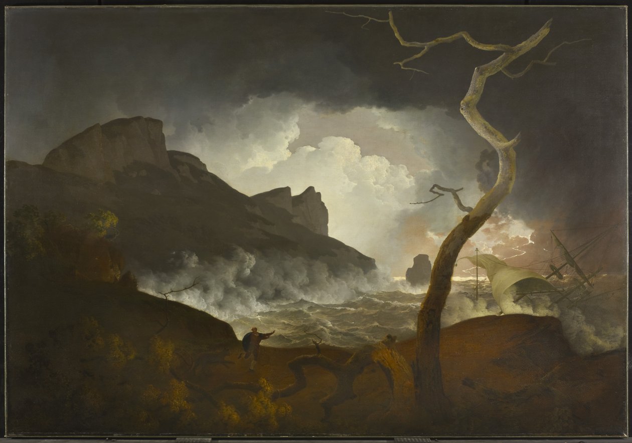 Antigonus a viharban (III. felvonás, iii. jelenet, Shakespeare A tél meséjéből), 1790-92 alkotó: Joseph Wright of Derby
