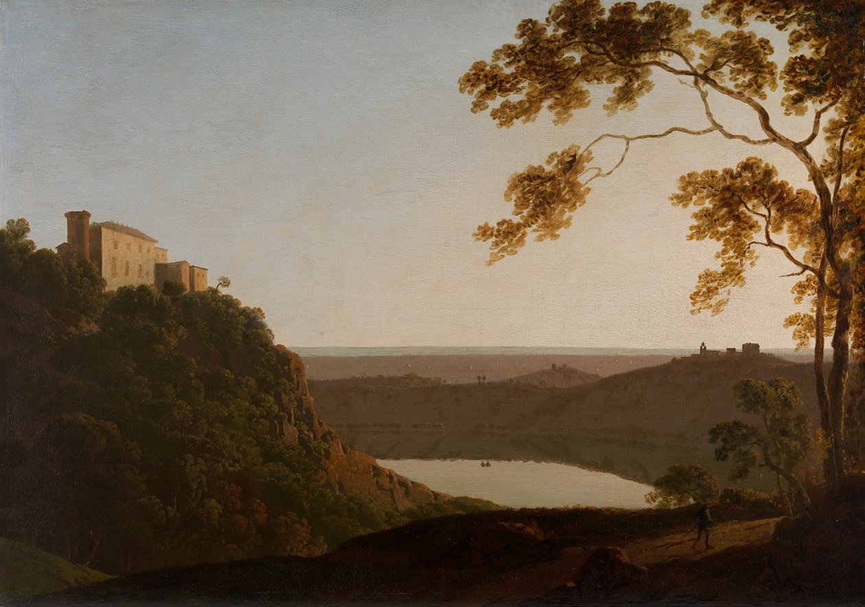 Nemi-tó, naplemente alkotó: Joseph Wright of Derby