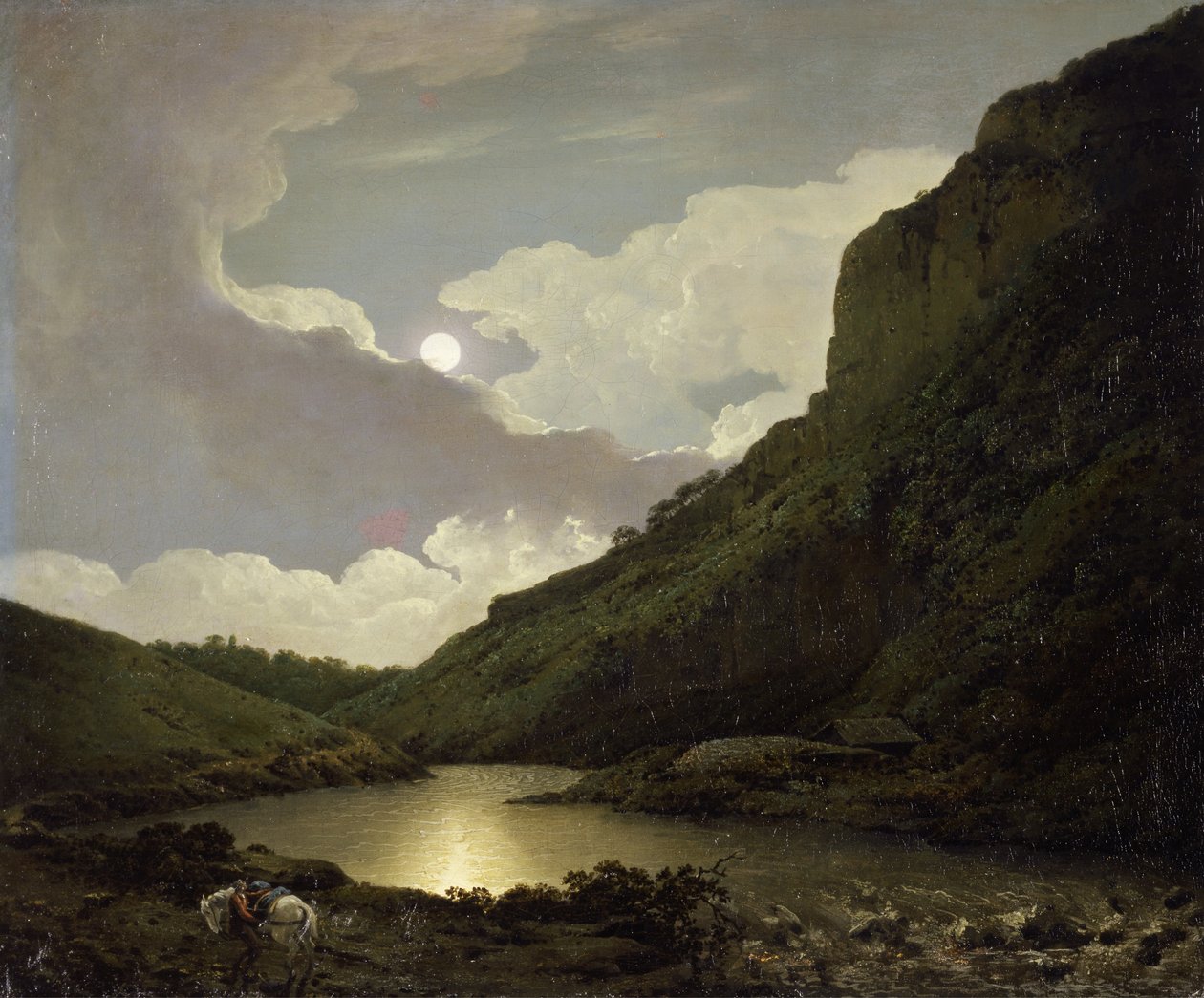 Matlock Tor, Moonlight, 1777-80 körül (olaj, vászon) alkotó: Joseph Wright of Derby