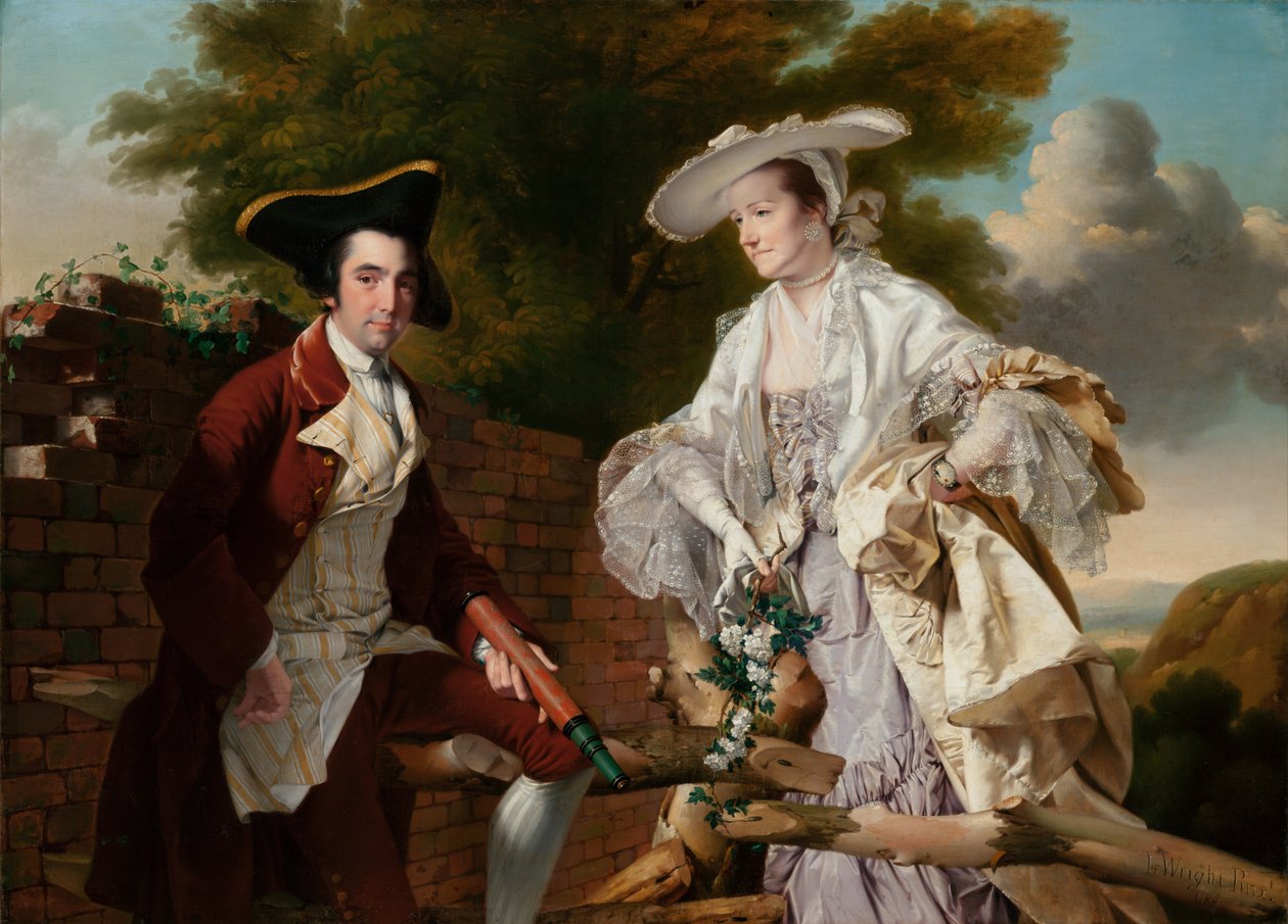 Peter Perez Burdett és első felesége, Hannah portréja, 1765 alkotó: Joseph Wright of Derby