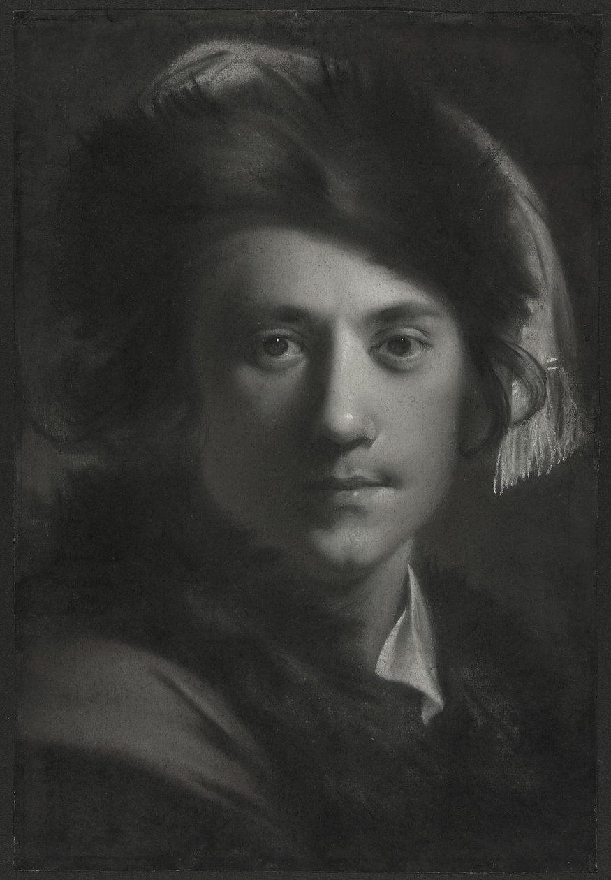 Önarckép szőrme sapkában alkotó: Joseph Wright of Derby
