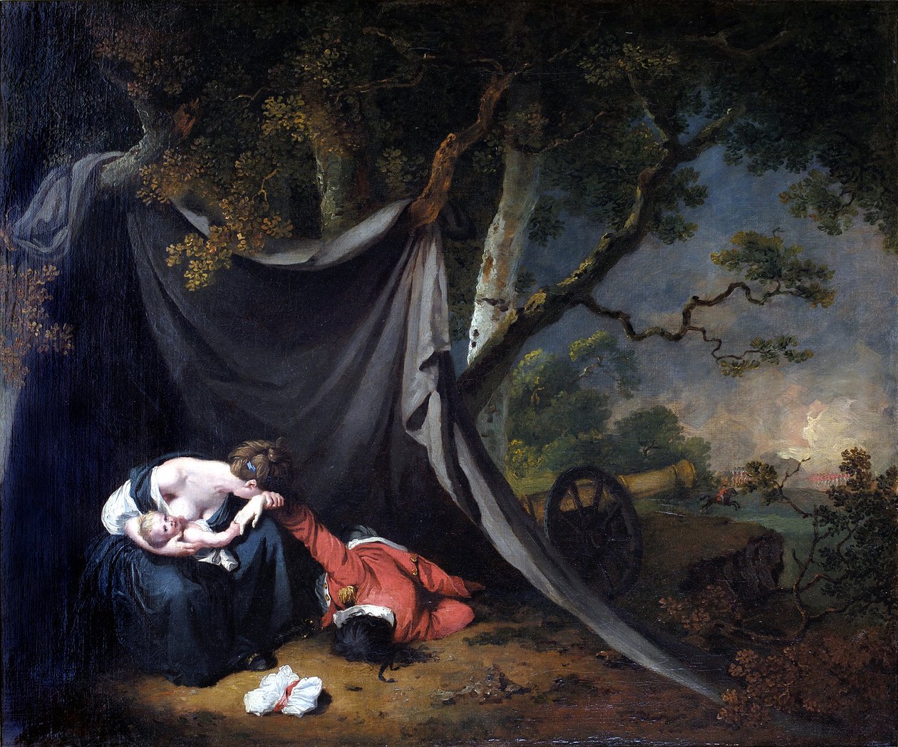 A halott katona, 1789 körül (olaj, vászon) alkotó: Joseph Wright of Derby