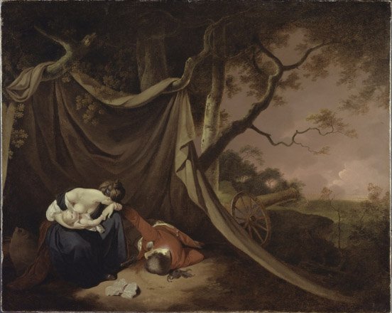 A halott katona, 1789 körül (olaj, vászon) alkotó: Joseph Wright of Derby