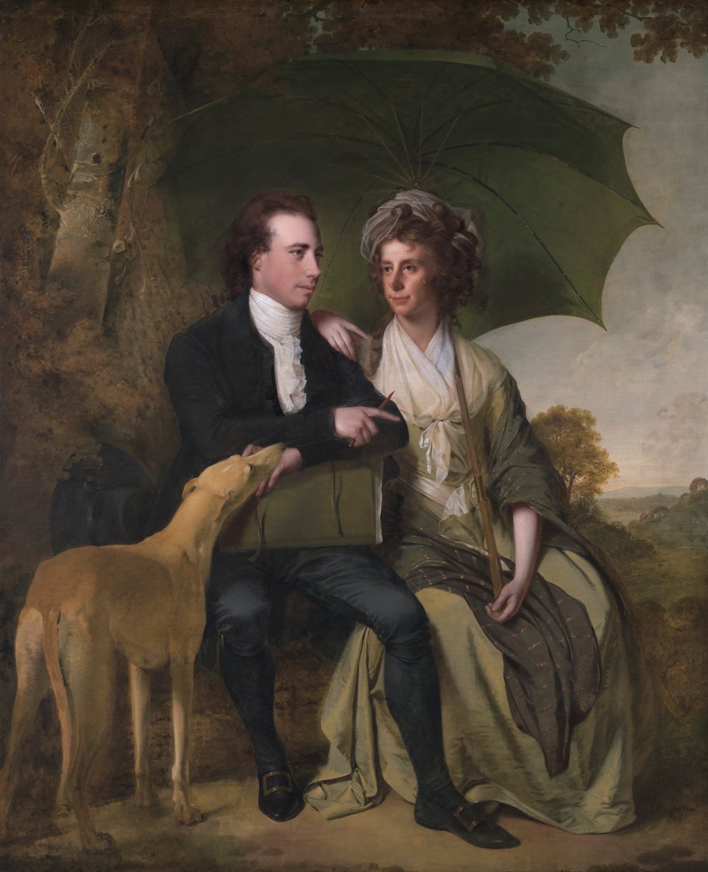 Thomas Gisborne tiszteletes és Mrs. a Yoxall Lodge-ból, Staffordshire-ből alkotó: Joseph Wright of Derby