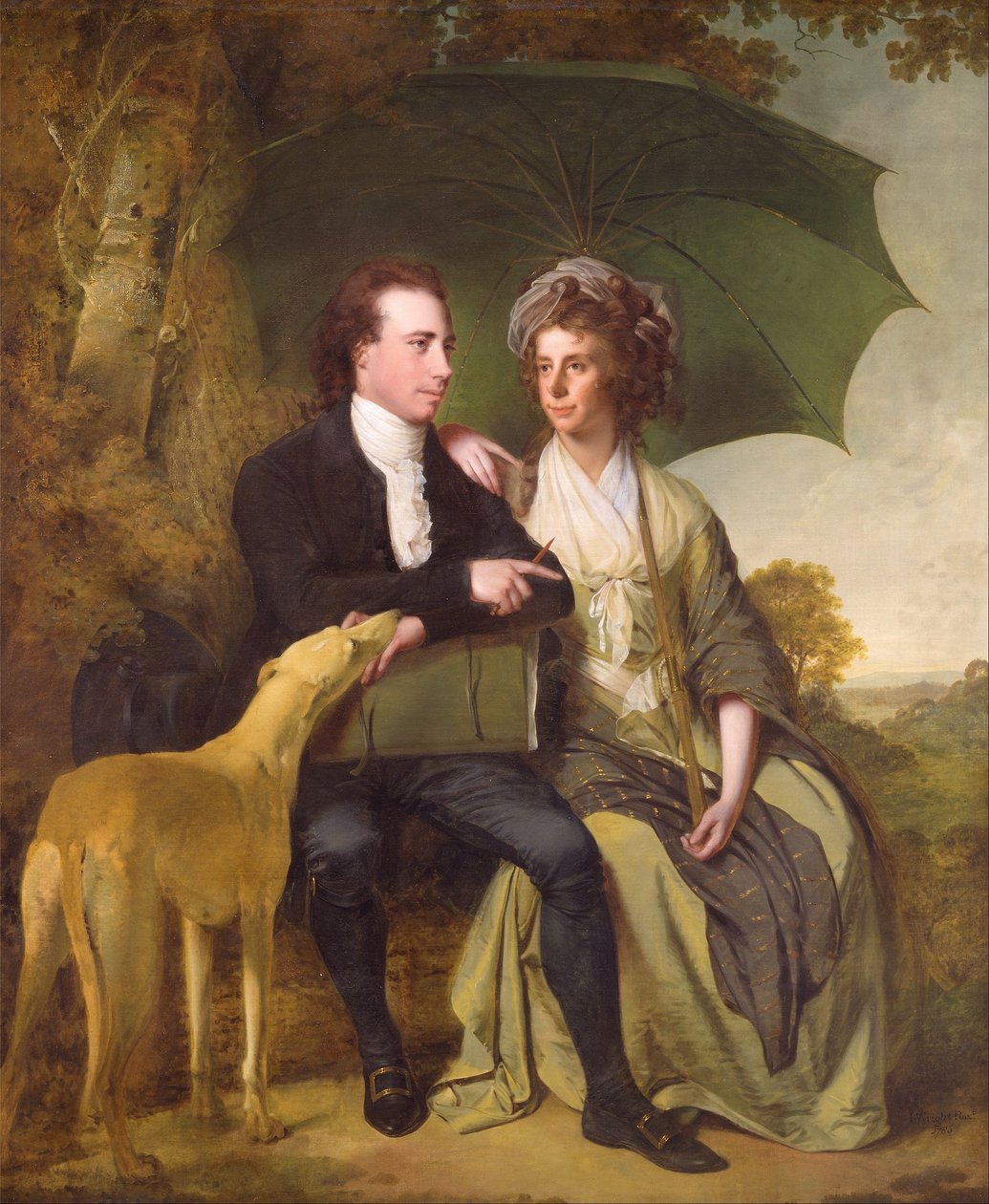 Thomas Gisborne tiszteletes és felesége, Yoxhall Lodge, Leicestershire alkotó: Joseph Wright of Derby