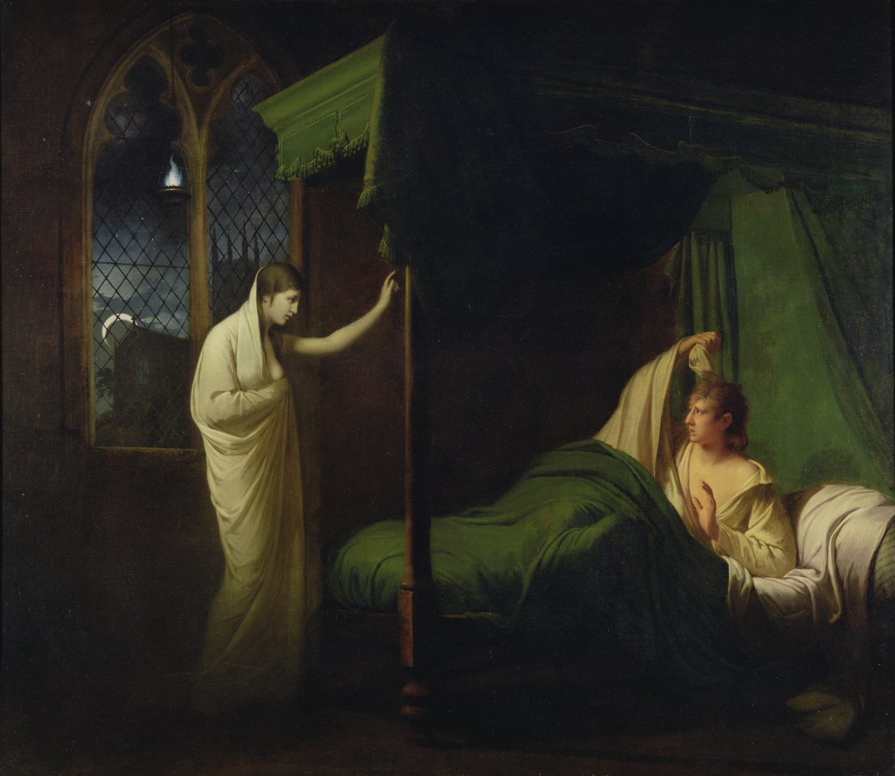 William és Margaret Thomas Percy „Az ókori angol költészet emlékei” című művéből (olaj, vászon) alkotó: Joseph Wright of Derby