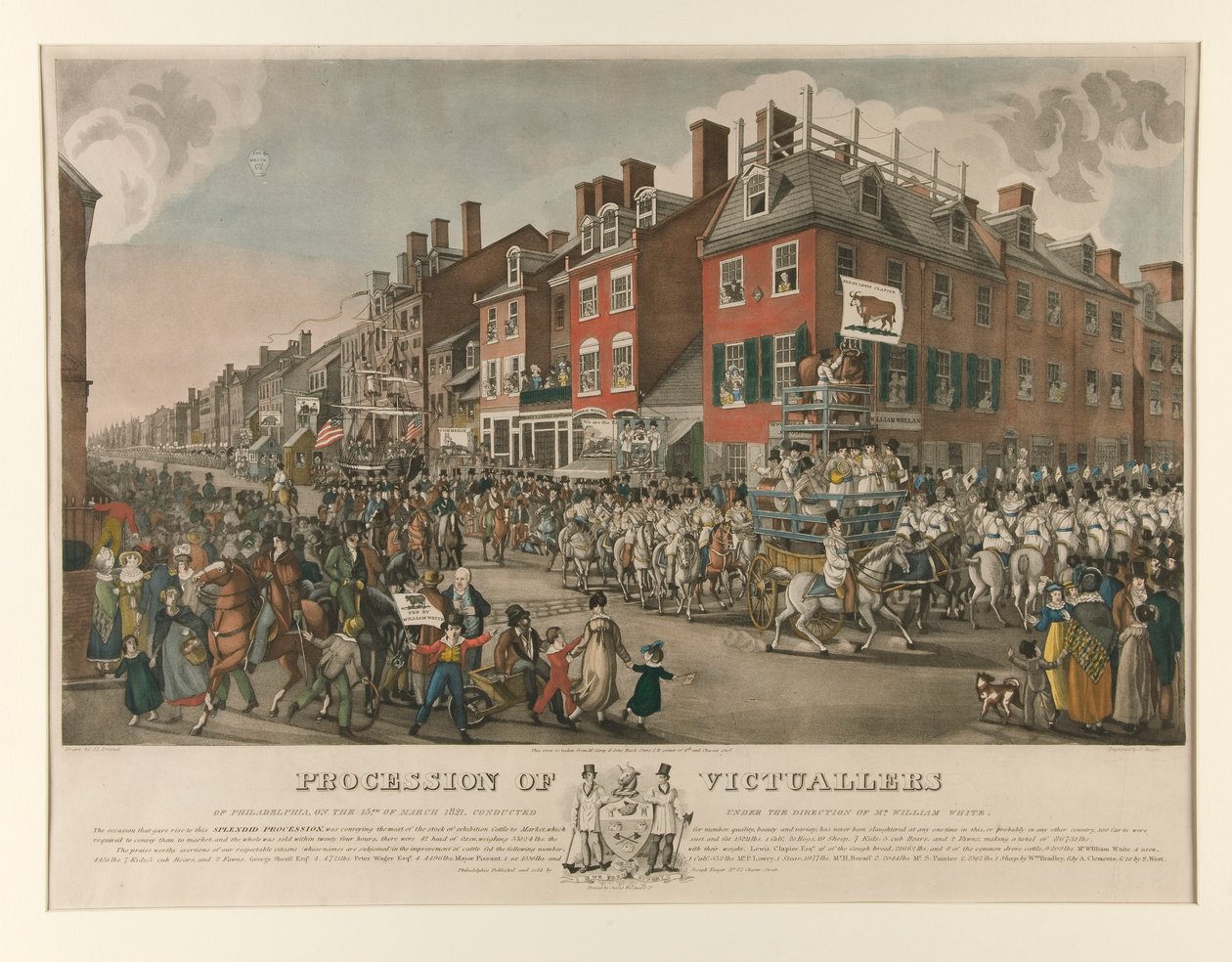 A Philadelphiai Victuallerek körmenete alkotó: Joseph Yeager