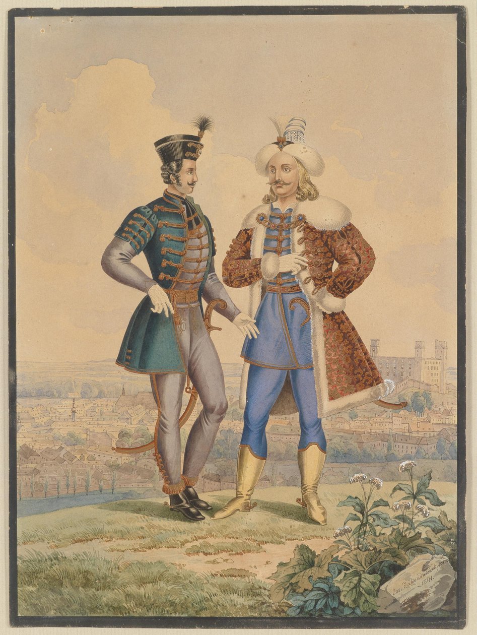 Huszár és oszmán egy város előtt alkotó: Joseph Zahradniczek the Elder