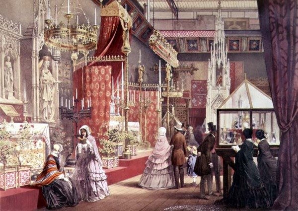 Nagy kiállítás: Középkori udvar, Pugin tervezte, 1851 (lásd még: 205263) alkotó: Joseph after Nash