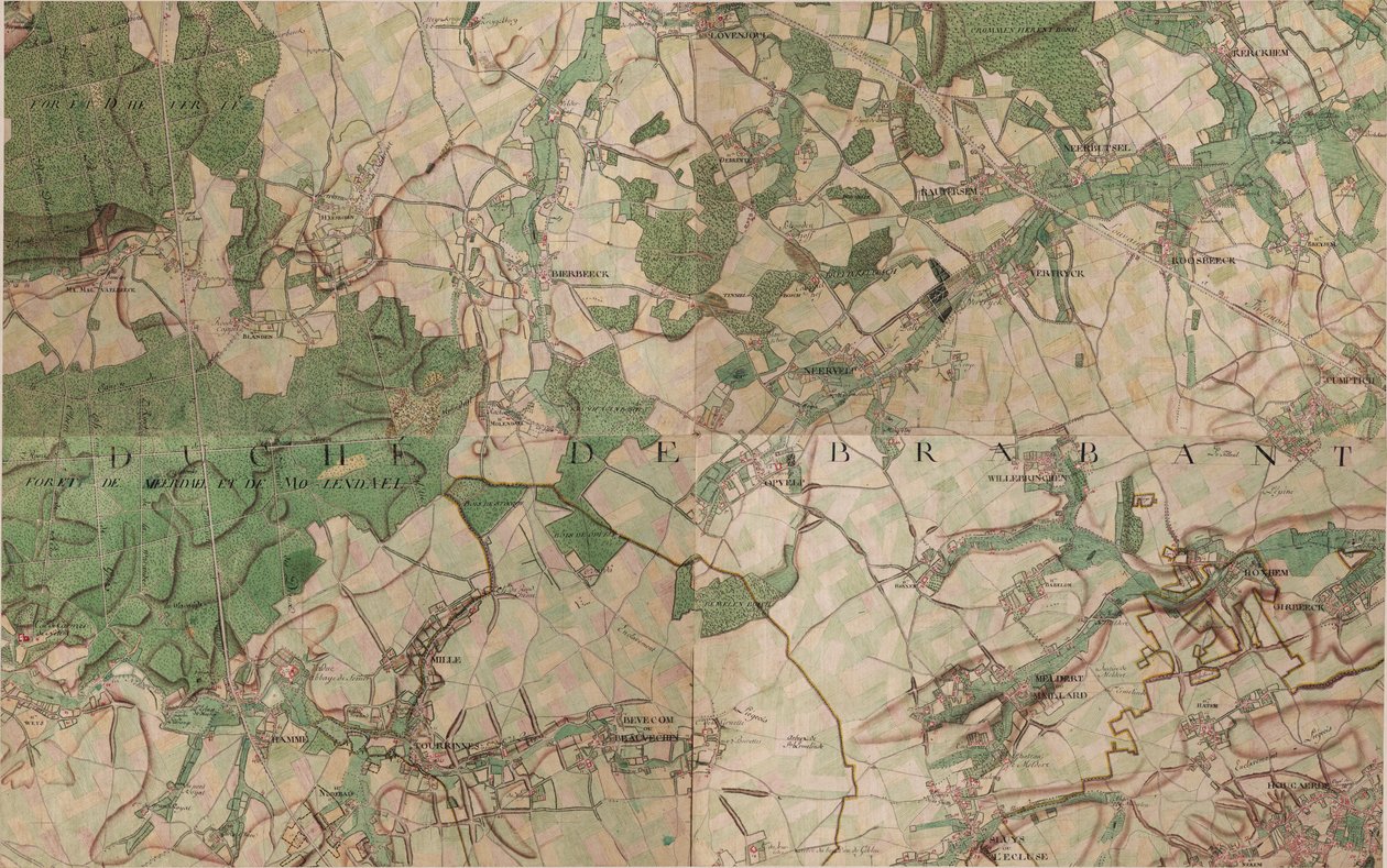 Hougaerde - Hoegaarden térképe alkotó: Joseph de Ferraris
