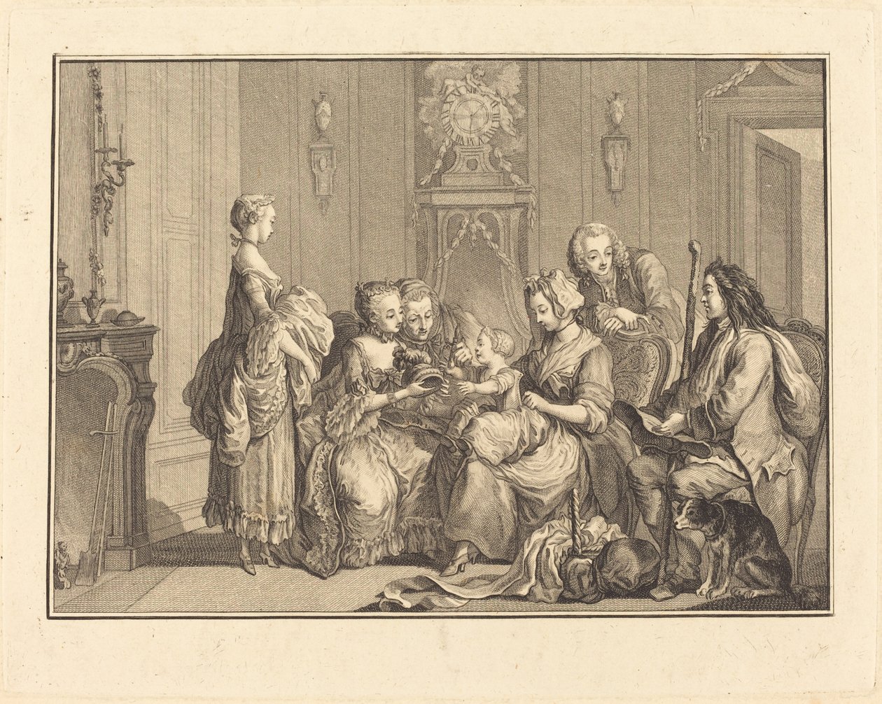 A gyönyörű nővér alkotó: Joseph de Longueil after Charles Eisen