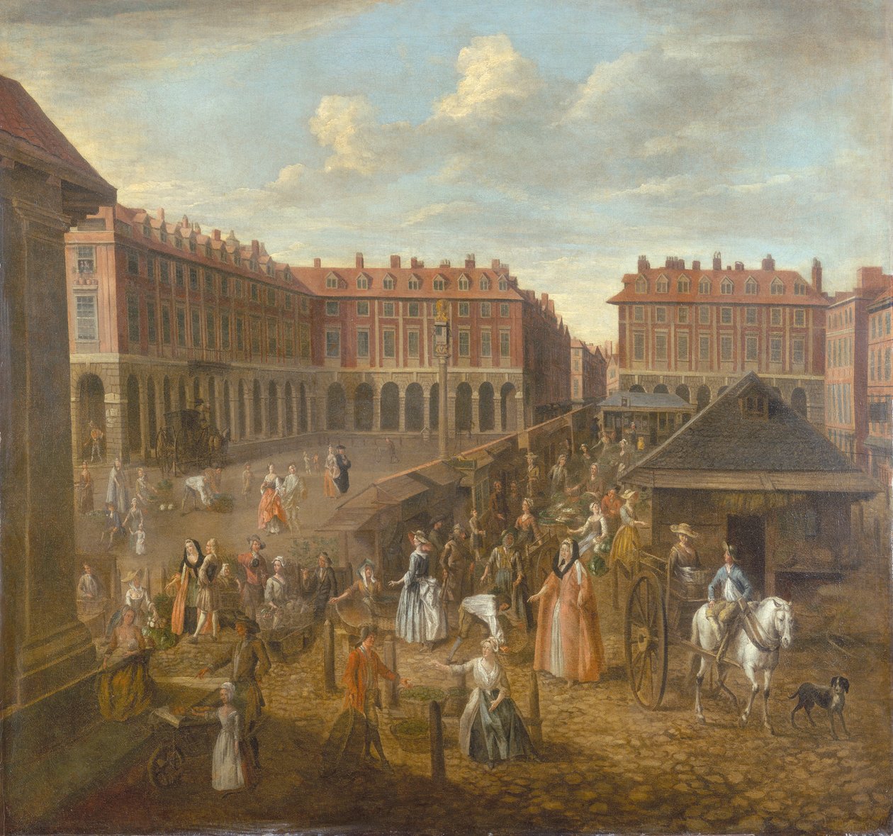 „Covent Garden Piazza and Market”, 1725 alkotó: Joseph van Aken