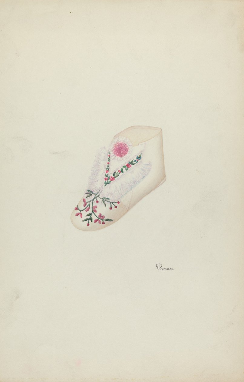 Babacipő, c. 1938. alkotó: Josephine C. Romano