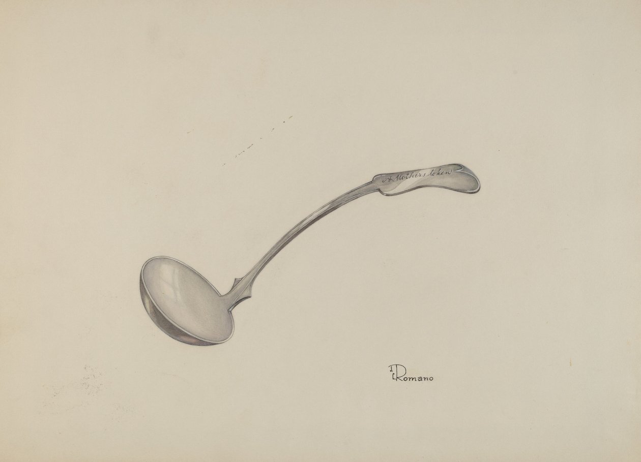 Tejszínes merőkanál, c. 1937. alkotó: Josephine C. Romano