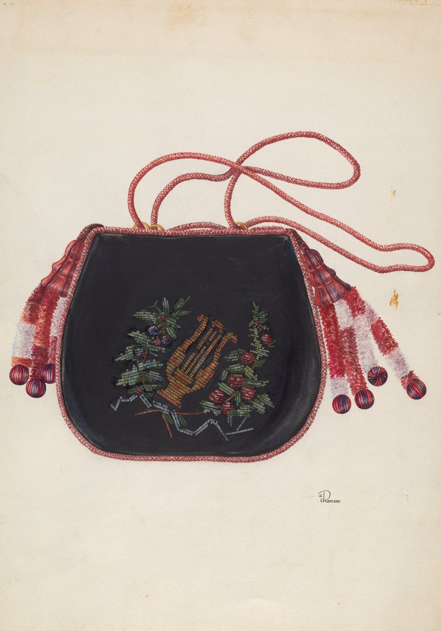 Kézitáska, c. 1938. alkotó: Josephine C. Romano