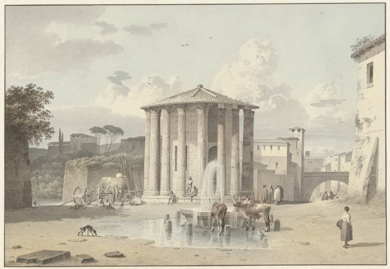 Vesta temploma Rómában alkotó: Josephus Augustus Knip
