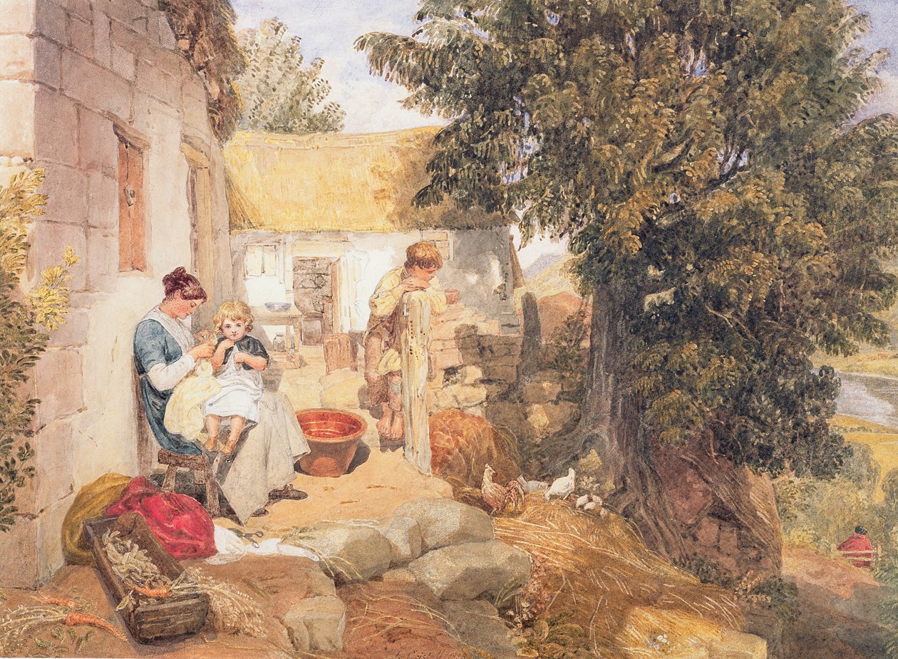 Víkendházak Symonds Yat közelében országfigurákkal, 1825 alkotó: Joshua Cristall