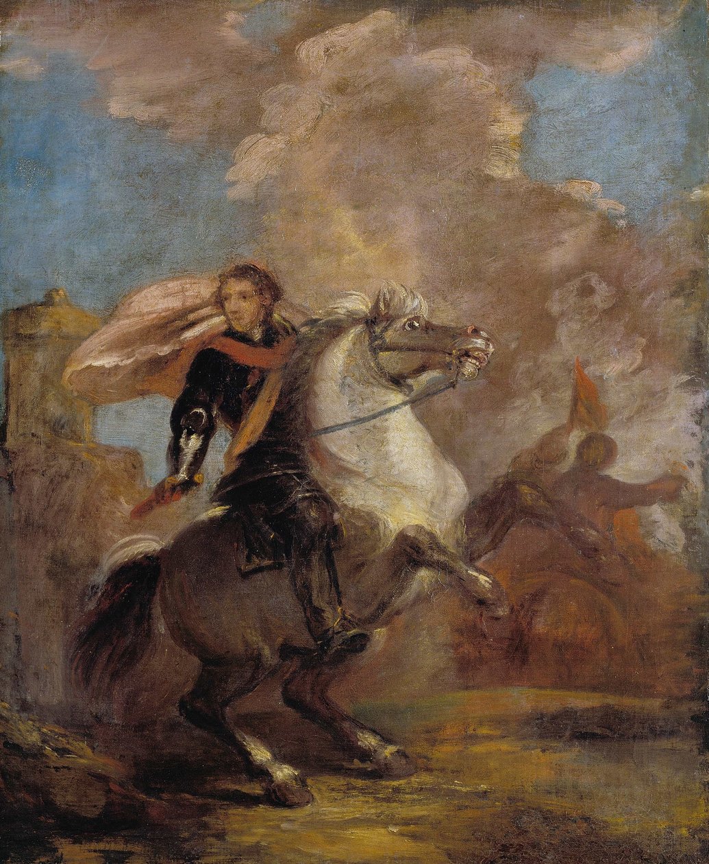 Egy tiszt a lóháton alkotó: Joshua Reynolds