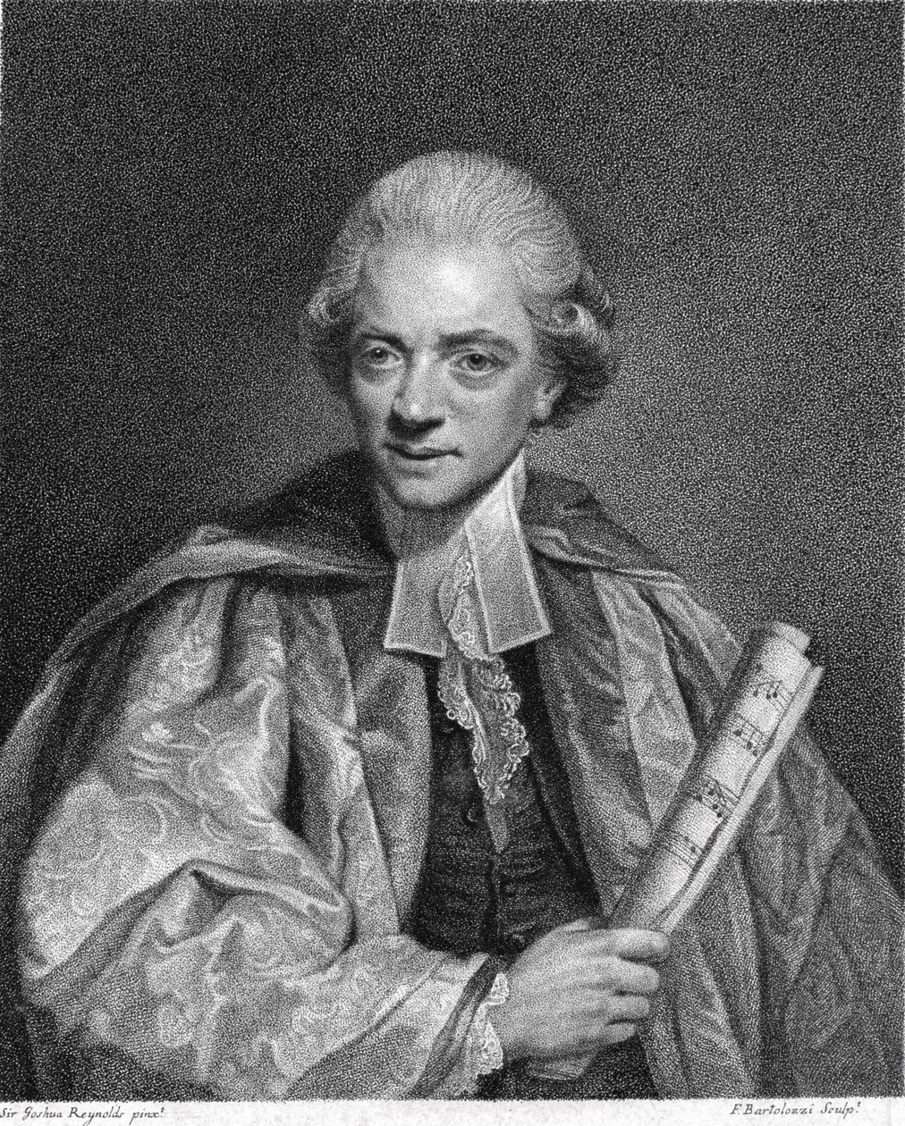 Charles Burney (1726-1814) Francesco Bartolozzi (1727-1815) metszete, 1784-ben megjelent alkotó: Joshua Reynolds