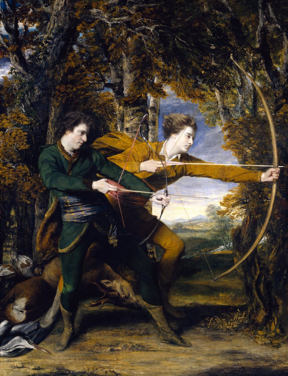 Acland ezredes és Lord Sydney- Az íjászok alkotó: Joshua Reynolds